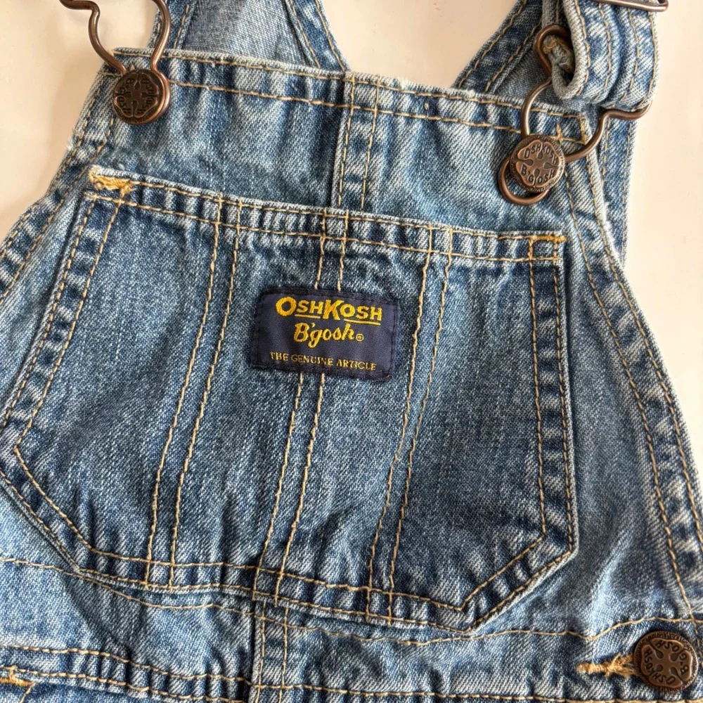 Oshkosh Bgosh‎ 18M Denim Shortalls Y2K Carpenter Blue Jean Overalls Medium Wash
